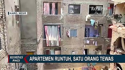 Insiden Apartemen 4 Lantai Runtuh di Kairo Mesir, 1 Orang Tewas