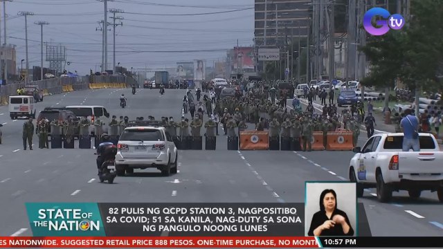 82 pulis ng QCPD Station 3, nagpositibo sa COVID; 51 sa kanila, nag-duty sa SONA ng Pangulo noong Lunes | SONA