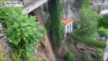 شاهد: فيضانات وانهيارات طينية قرب بحيرة كومو الشهيرة في شمال إيطاليا