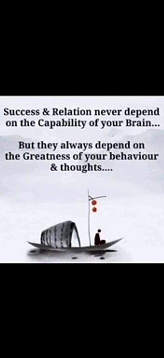 | Worth Watching | Success & Relation Depends On Behavior & Thoughts |