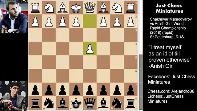 Anish Giri: My 60 Memorable Draws (11) Giri vs Shakhriyar Mamedyarov (2018).