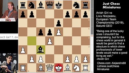 Anish Giri: My 60 Memorable Draws (13) Giri vs Liviu Nisipeanu (2019).