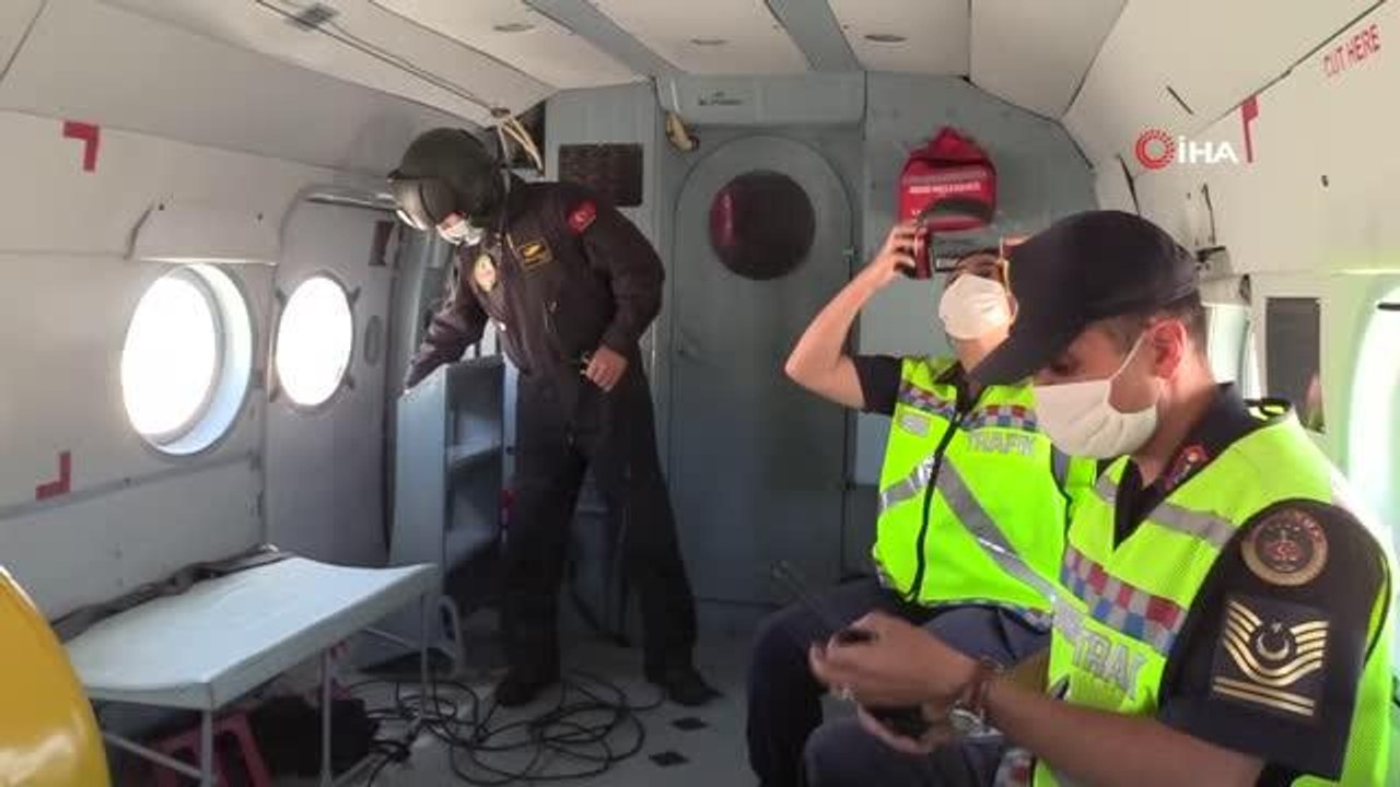 D100 Karayolu Kastamonu-Çorum kesimi havadan denetlendi