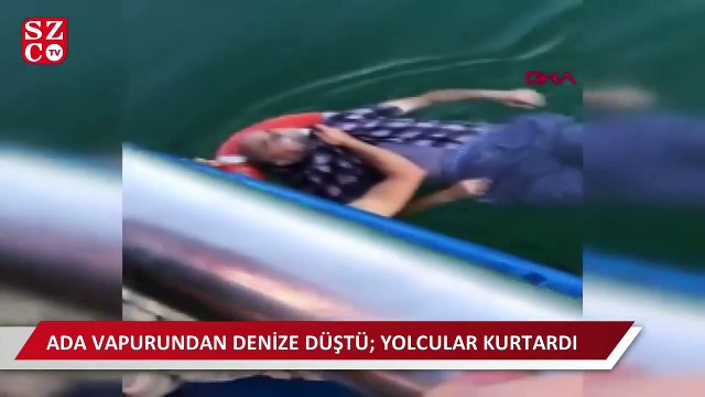 Ada vapurundan denize düştü; yolcular kurtardı