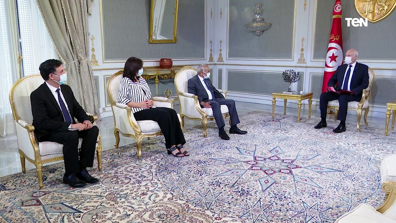 لقاء الرئيس التونسي مع رئيس الجمعية المهنية التونسية للبنوك والمؤسسات المالية