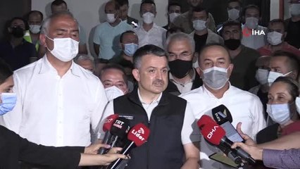 Bakan Pakdemirli: "Yangın maalesef kontrol altına alınmış değil"