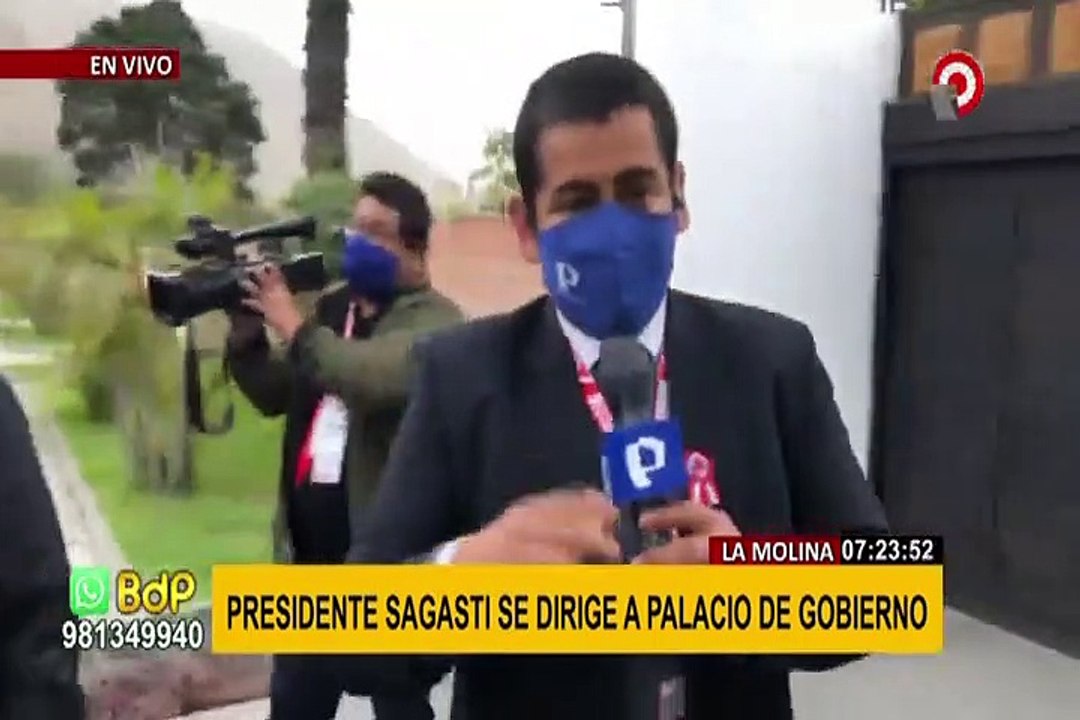 Presidente Sagasti y su Gabinete retornan a Palacio de Gobierno tras misa y Te Deum