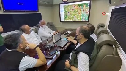 Bakanlar, Yangın Yönetim Merkezi’nde durum değerlendirmesi yaptı