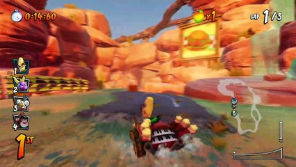 Dingo Canyon Mirror Mode Gameplay - Crash Team Racing Nitro-Fueled