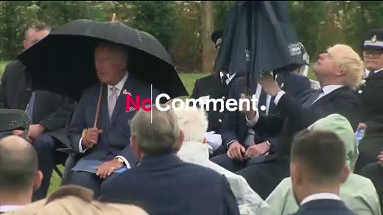 Johnsons Regenschirm streikt