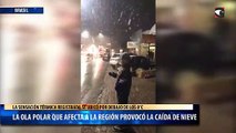 La ola polar que afecta a la región provocó la caída de nieve