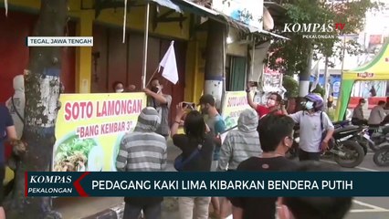 Pedagang Kaki Lima Kibarkan Bendera Putih