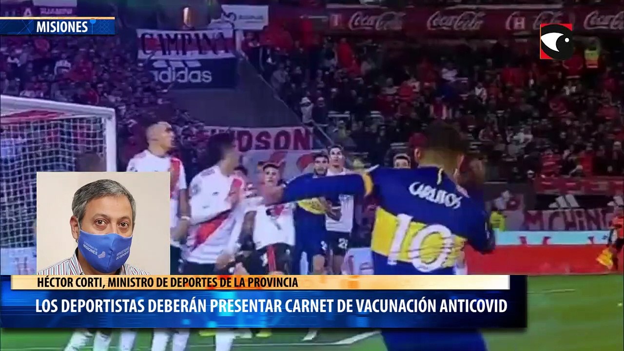 Los deportistas deberán presentar carnet de vacunación anticovid