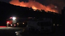 Mersin'in Aydıncık ilçesindeki orman yangınını kontrol altına alma çalışmaları sürüyor