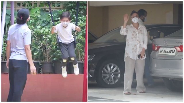 Kareena Kapoor Khan Waves At The Paps; Taimur Ali Khan & Inaaya Naumi Kemmu Enjoy Their Day Out