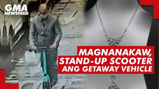 Magnanakaw ng alahas, stand-up scooter ang getaway vehicle | GMA News Feed