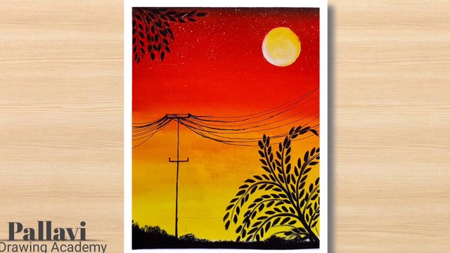 Easy poster colour painting for beginners with easy step by step _Pallavi Drawing Academy