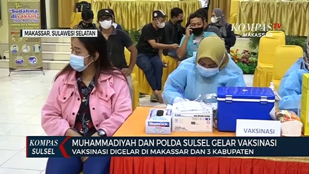 Muhammadiyah Dan Polda Sulsel Gelar Vaksinasi Di Makassar Dan 3 Kabupaten Di Sulsel