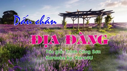 Dấu chân địa đàng Karaoke - Tone nam trung [Kara4U]