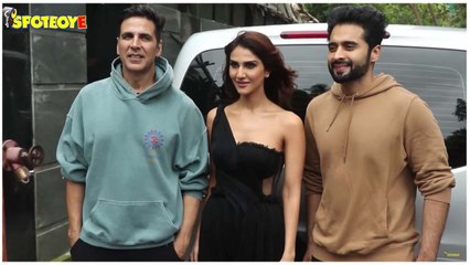 Bell Bottom Promotions: Akshay Kumar, Vaani Kapoor & Jackky Bhagnani Snapped