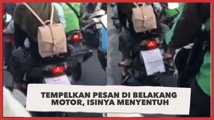 Demi Sang Istri, Suami Tempelkan Pesan di Belakang Motor, Isinya Menyentuh
