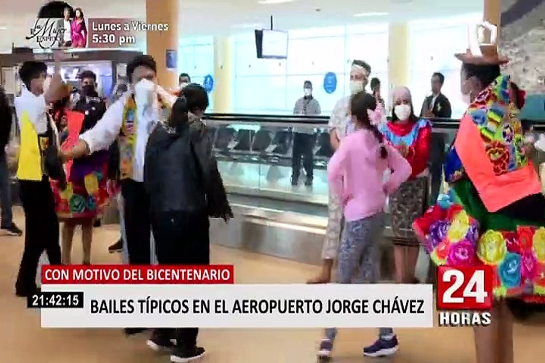 Aeropuerto Jorge Chávez: rinden homenaje por Bicentenario con bailes típicos