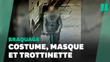 BFMTV dévoile des images du braqueur en trottinette fuyant la bijouterie