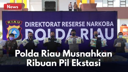 RIAU DARURAT NARKOBA !! RATUSAN KILO SABU DAN RIBUAN BUTIR PIL EKSTASI DIMUSNAHKAN MAPOLDA RIAU !!!