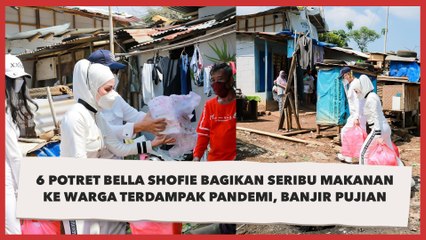 6 Potret Bella Shofie Bagikan Seribu Makanan ke Warga Terdampak Pandemi, Banjir Pujian