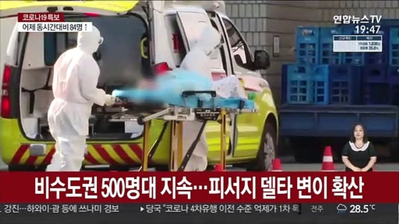 비수도권 500명대 지속…피서지 델타 변이 확산