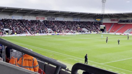 Blades fans at Doncaster Rovers