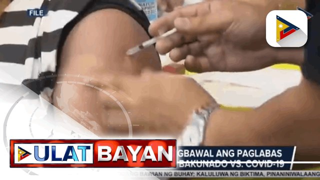 Pres. Duterte, nais ipagbawal ang paglabas sa bahay ng mga 'di pa bakunado vs. COVID-19