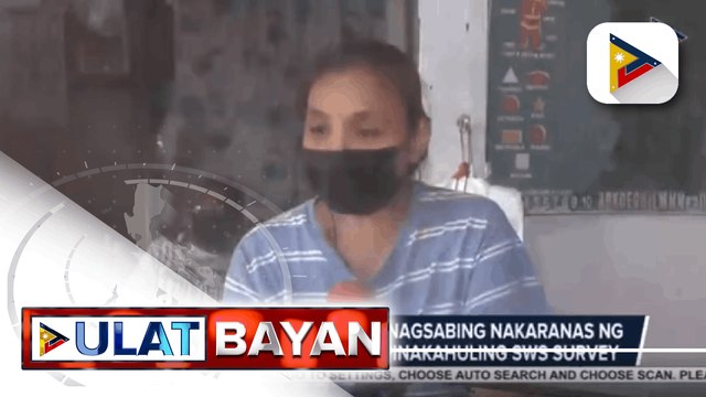 Bilang ng mga Pilipinong nagsabing nakaranas ng gutom, bumaba ayon sa pinakahuling SWS survey; Cabsec Nograles: tuloy ang pagsisikap ng pamahalaan para tugunan ang problema ng pagkagutom sa bansa