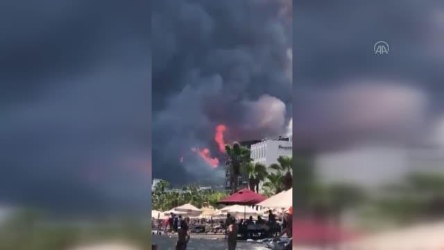 Son dakika haber! Marmaris'te çıkan orman yangınına müdahale ediliyor (10)