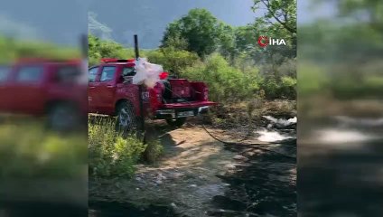 Menteşe’de anız ve zeytinlik yangını