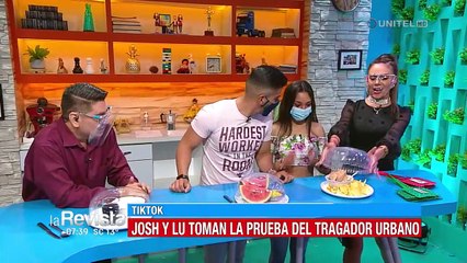 Sandra y Diego realizaron un desafío de comidas con los tiktokers Johs y Lu