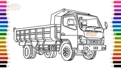 Truk Canter Bak, Drawing Entertainment Eipsode Menggambar Dan Mewarnai Truk Canter