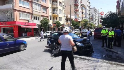 Motosikletle otomobil çarpıştı: 2 yaralı