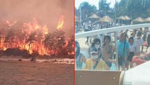 Bodrum ve Milas'ta alevler büyük otellere dayandı! Turistler teknelerle tahliye edildi