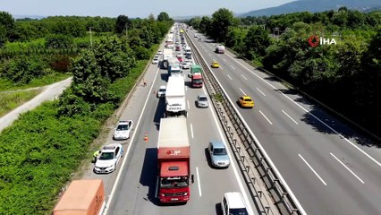 TEM Otoyolu’nda iki yolcu otobüsü çarpıştı: 4 yaralı