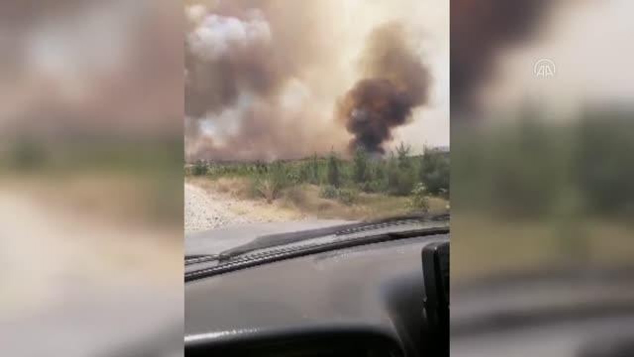Aladağ'da çıkan orman yangınına müdahale ediliyor (3)