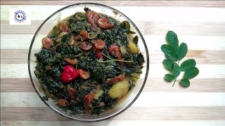 Sojne Pata Recipe, চিংড়ি দিয়ে সজনে পাতার তরকারি Chingri Diye Sojne Pata, Drumstick Leaves Curry