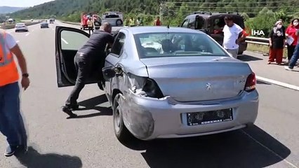 TEM'de zincirleme kaza: 3 yaralı