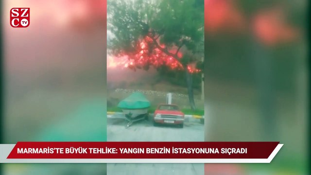Marmaris’te büyük tehlike: Yangın benzin istasyonuna sıçradı