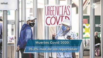 Muertes por Covid-19 en 2020 fueron 35.3% superiores a las reportadas por Ssa