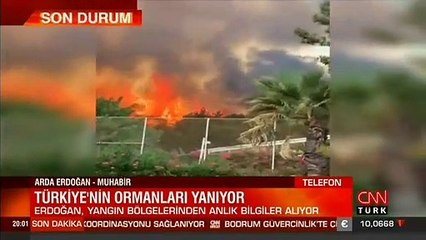 Cumhurbaşkanı Erdoğan, yangın bölgesindeki Bakanlarla görüştü