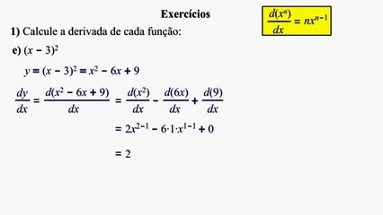 Aula 08 - Cálculo 1 - A derivada de uma função