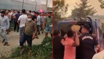 Manavgat'taki yangını çıkardığı iddia edilen kişilere linç girişimi