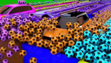 Car Parking Game 3D _ Cars Lift Parking and Color Soccer Balls Slider Animated Gameplay Videos