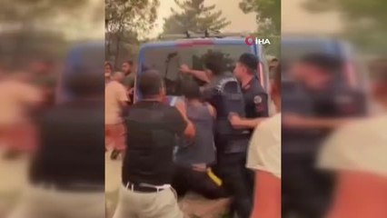 Yangın çıkarma iddiası mahalleyi ayaklandırdı